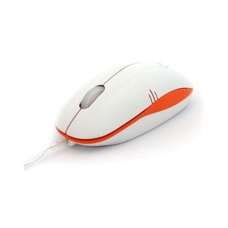 3free raton optico usb mcm101/wo blanco naranja