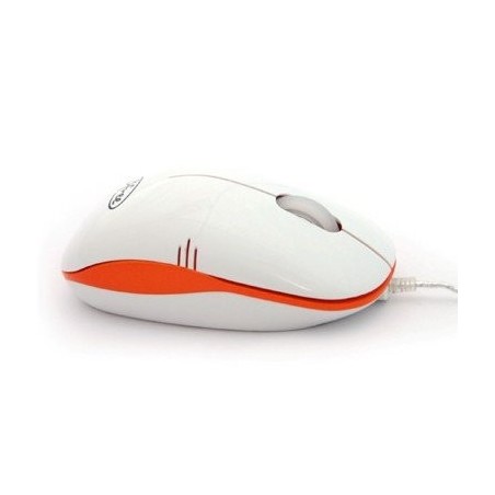 3free raton optico usb mcm101/wo blanco naranja