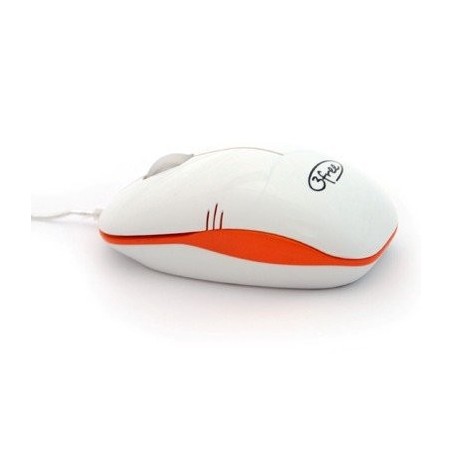 3free raton optico usb mcm101/wo blanco naranja