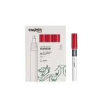 Carioca plus pack de 6 marcadores acrilicos - punta 2mm - rojo