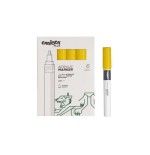 Carioca plus pack de 6 marcadores acrilicos - punta 2mm - amarillo