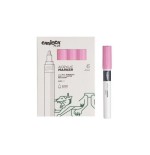 Carioca plus pack de 6 marcadores acrilicos - punta 2mm - rosado