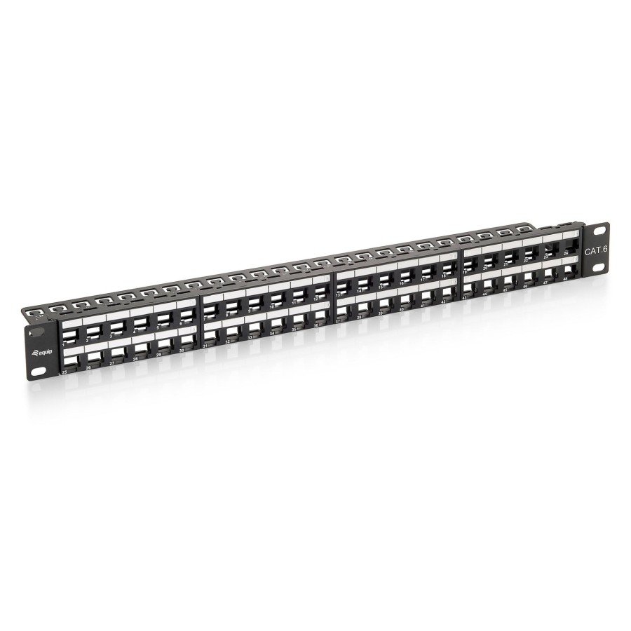 Equip patch panel vacio utp cat.6 48 puertos keystone slim 1u