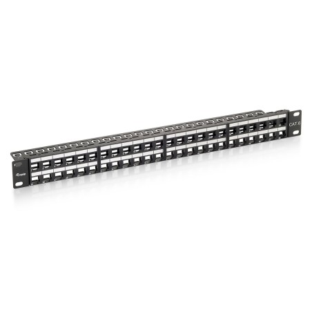 Equip patch panel vacio utp cat.6 48 puertos keystone slim 1u