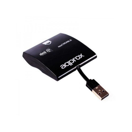Lector de tarjetas externo approx dni electronico (dnie) appcrdnilb negro