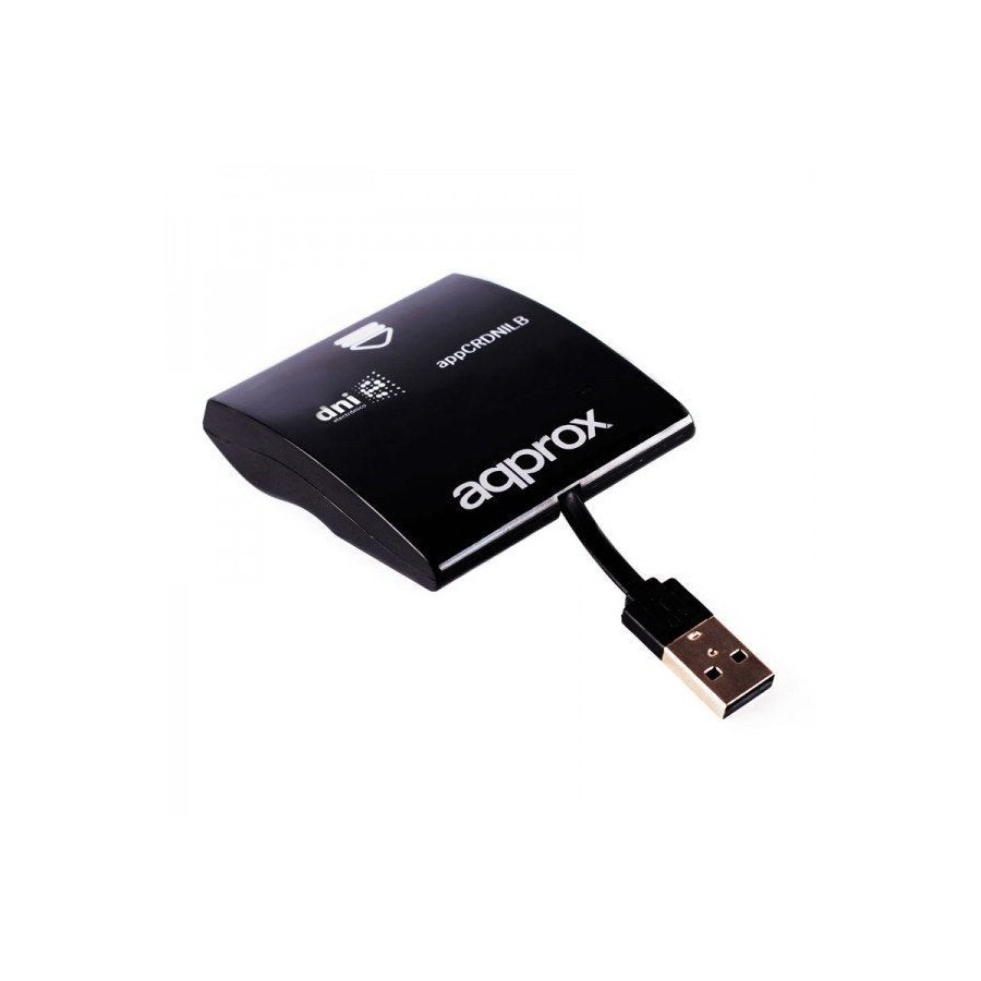 Lector de tarjetas externo approx dni electronico (dnie) appcrdnilb negro