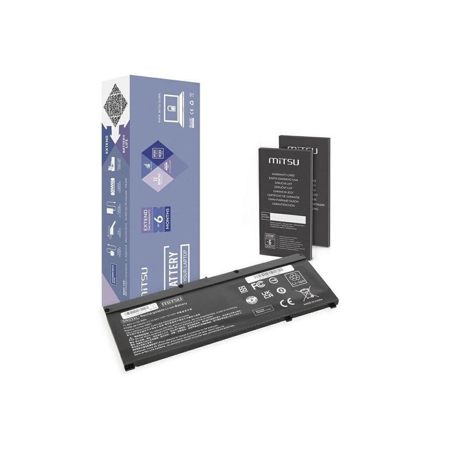 Batería compatible para portátil hp sr03xl 11.55v 4545mah mitsu