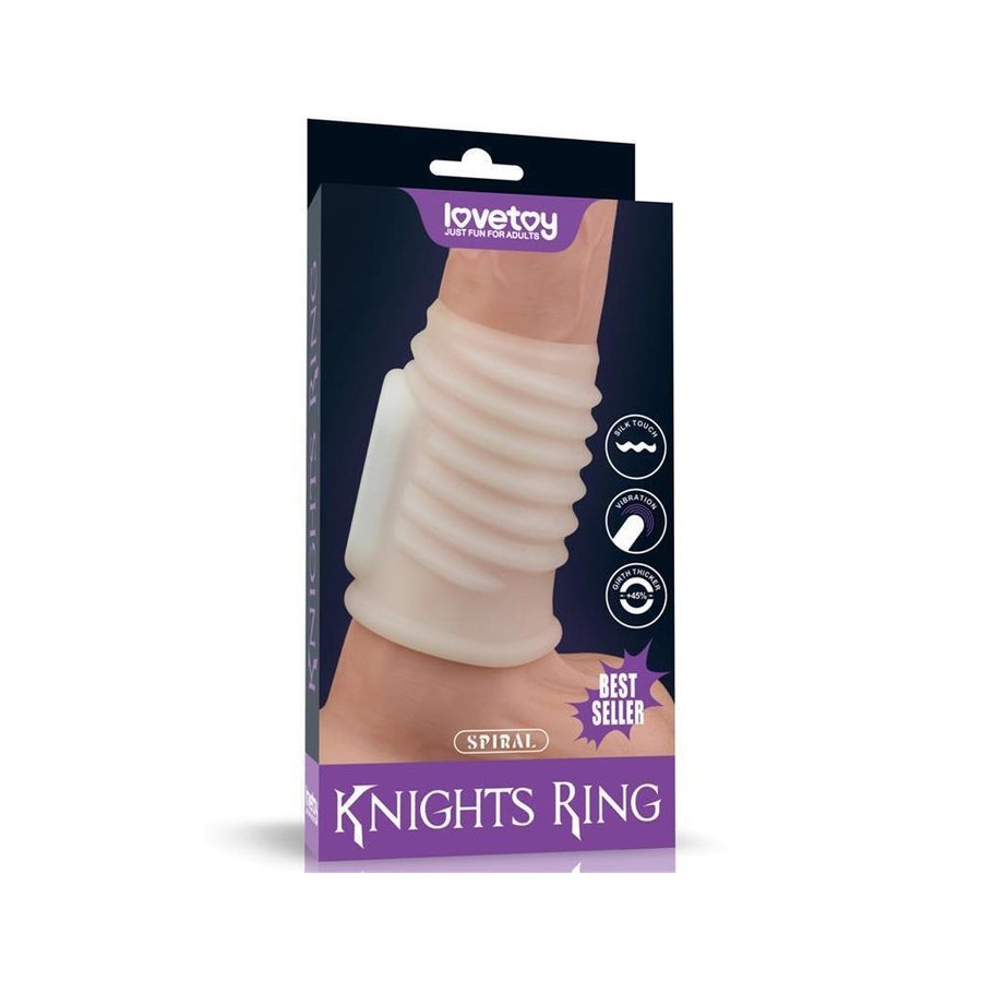 Funda para el pene con vibración spiral knights