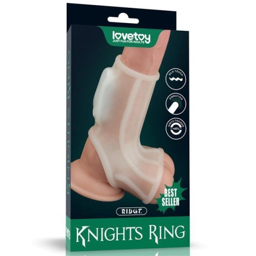 Funda el pene y testículos con vibración ridge knights