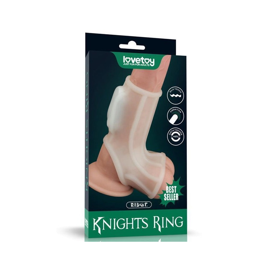Funda el pene y testículos con vibración ridge knights