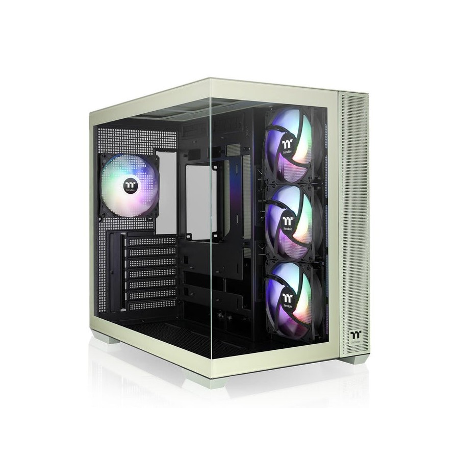 Caja pc thermaltake view 380 tg argb verde claro, vidrio templado x 2 ca-1z2-00mewn-00