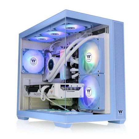 Caja pc thermaltake view 380 tg argb,  azul claro, vidrio templado x 2 ca-1z2-00mfwn-00