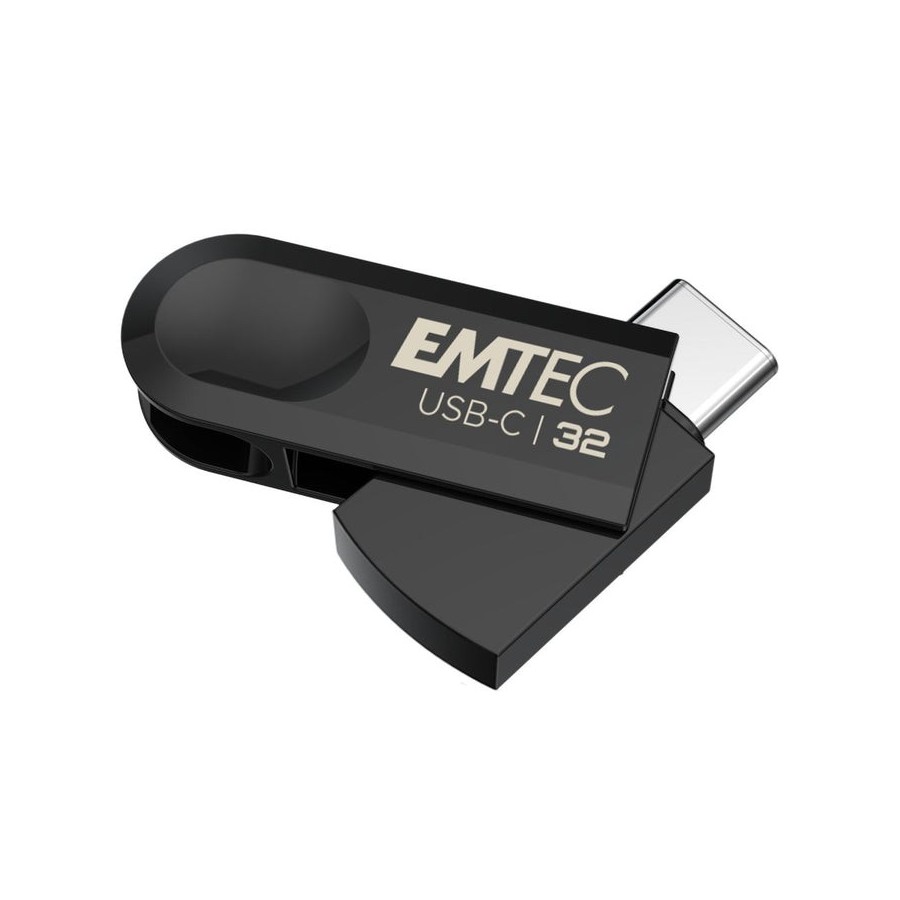 Emtec c280 unidad flash usb 32 gb usb tipo c 3.2 gen 1 (3.1 gen 1) negro