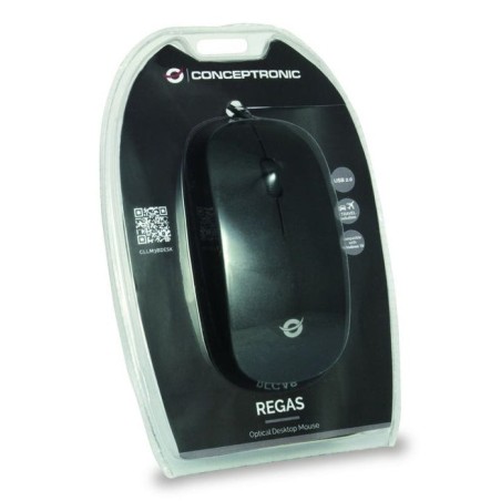 Conceptronic raton optico u800 dpi usb 2.0 3 botones rueda diseño plano gris