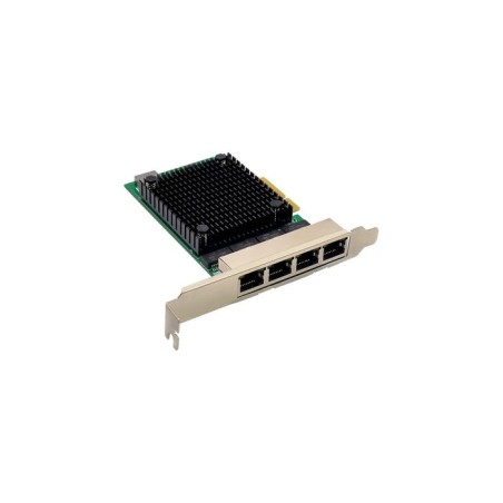Inline® quad gigabit network card, 4x rj45 2.5gb/s, pcie x4, incl. lp bracket