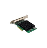 Inline® quad gigabit network card, 4x rj45 2.5gb/s, pcie x4, incl. lp bracket