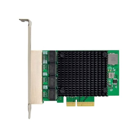Inline® quad gigabit network card, 4x rj45 2.5gb/s, pcie x4, incl. lp bracket