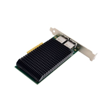 Inline® dual 10-gigabit network card, 2x rj45 10gb/s, pcie x8, incl. lp bracket