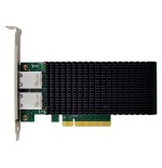 Inline® dual 10-gigabit network card, 2x rj45 10gb/s, pcie x8, incl. lp bracket