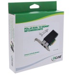 Inline® dual 10-gigabit network card, 2x rj45 10gb/s, pcie x8, incl. lp bracket