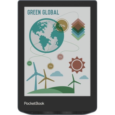 Libro electronico ebook pocketbook verse pro color ereader 6" 16 gb stormy sea
