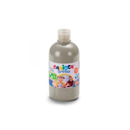 Carioca botella de tempera 500ml - superlavable - facil de mezclar - alta opacidad - plata