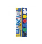 Carioca pack de 6 temperas en botes - 25 ml - pincel incluido - superlavables - mezclable - colores surtidos