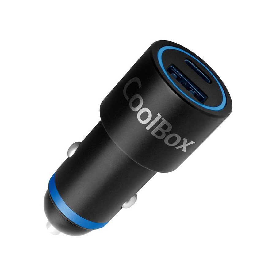Cargador coolbox usb coche 48w puertos usb-a + usb-c
