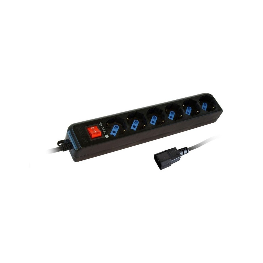 Regleta techly 300415 ups power strip with 6 sockets 1.5m black