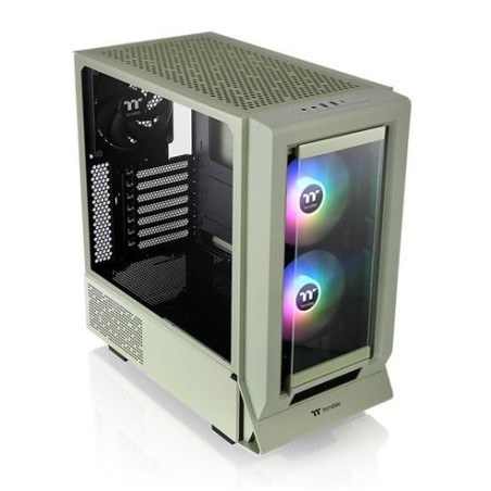 Caja pc thermaltake ceres 350 mx verde claro, vidrio templado x 2 ca-1z3-00mewn-00