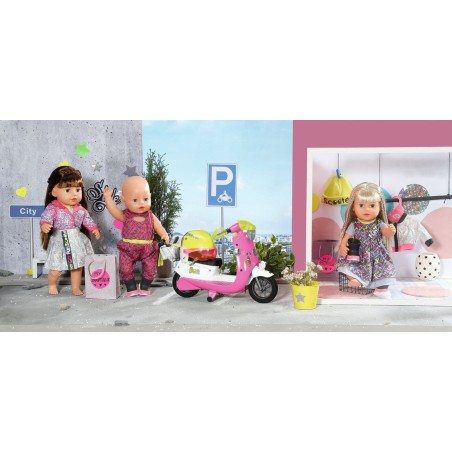 Zapf creation baby born® city deluxe scooter combo, accesorios para muñecas 830215