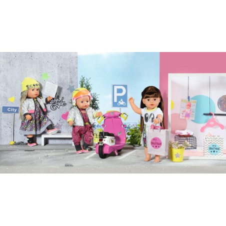 Zapf creation baby born® city deluxe scooter combo, accesorios para muñecas 830215