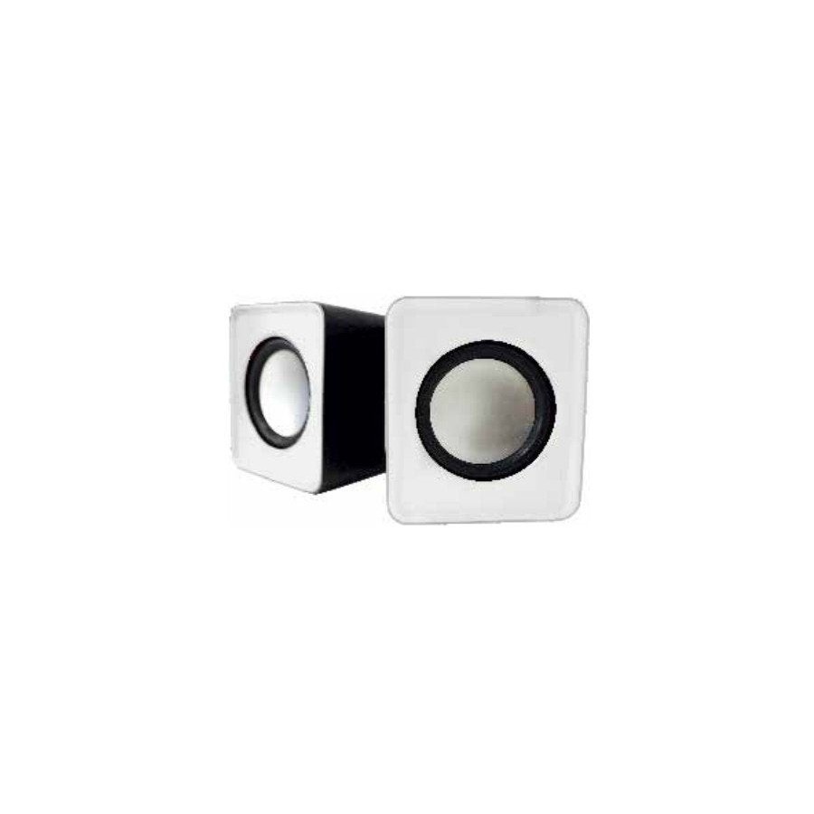 Approx mini altavoces  appspx1w 2.0  alimentacion usb  40hz 2khz  potencia 5w rms blanco