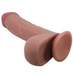 Pretty love - sliding skin series dildo realístico con ventosa piel deslizante mulato 23.4 cm