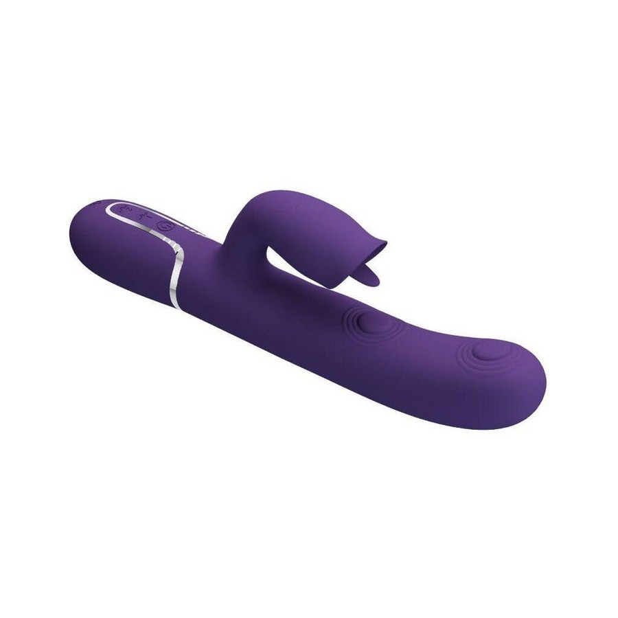 Pretty love - vibrador rabbit con licking morado