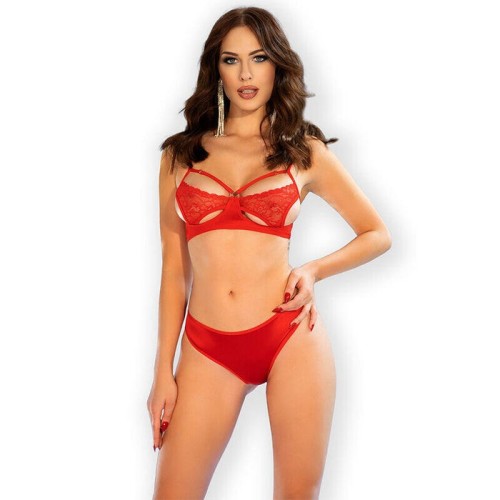 Chilirose - cr 4676 set dos piezas rojo xl