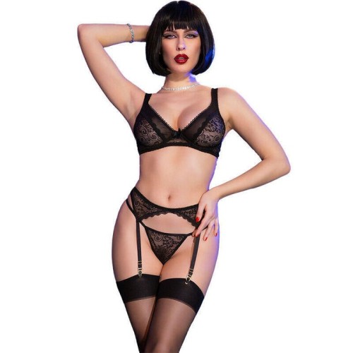 Chilirose - cr 4692 set cuatro piezas negro xl