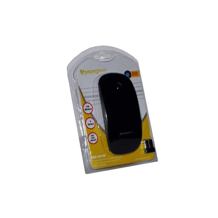 Pepegreen raton wireless negro 4 botones