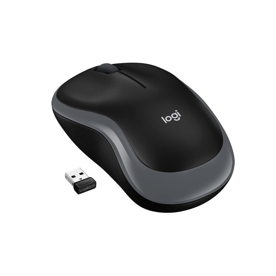 Logitech ratón inalámbrico m185 gris 910-002238
