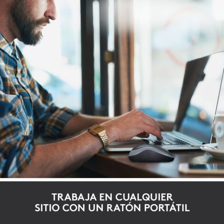 Logitech ratón inalámbrico m185 gris 910-002238