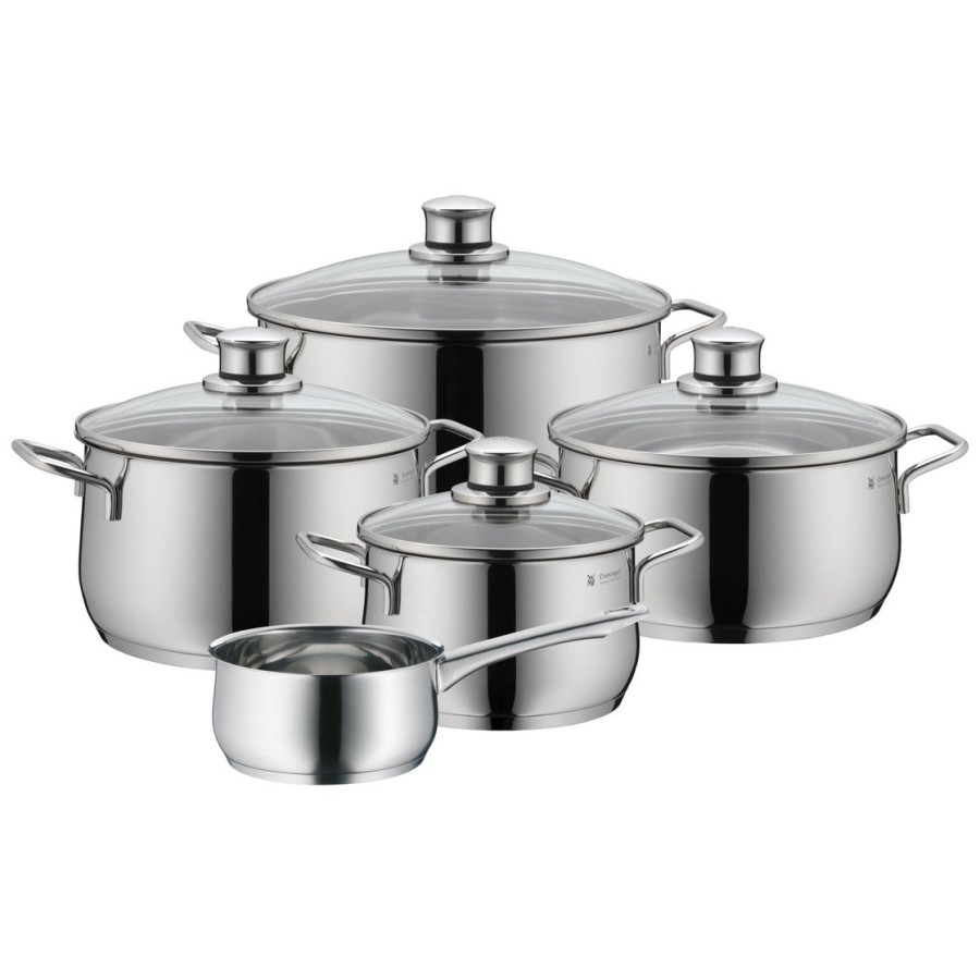 Juego de ollas wmf diadem plus, 5 piezas, acero inoxidable 4000530736482