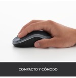 Logitech ratón inalámbrico m185 gris 910-002238