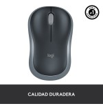 Logitech ratón inalámbrico m185 gris 910-002238