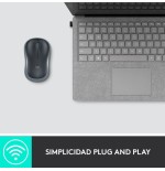 Logitech ratón inalámbrico m185 gris 910-002238
