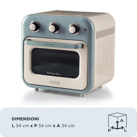 Freidora ariete 4632/05 sencillo 16 l independiente 1400 w  de aire caliente azul