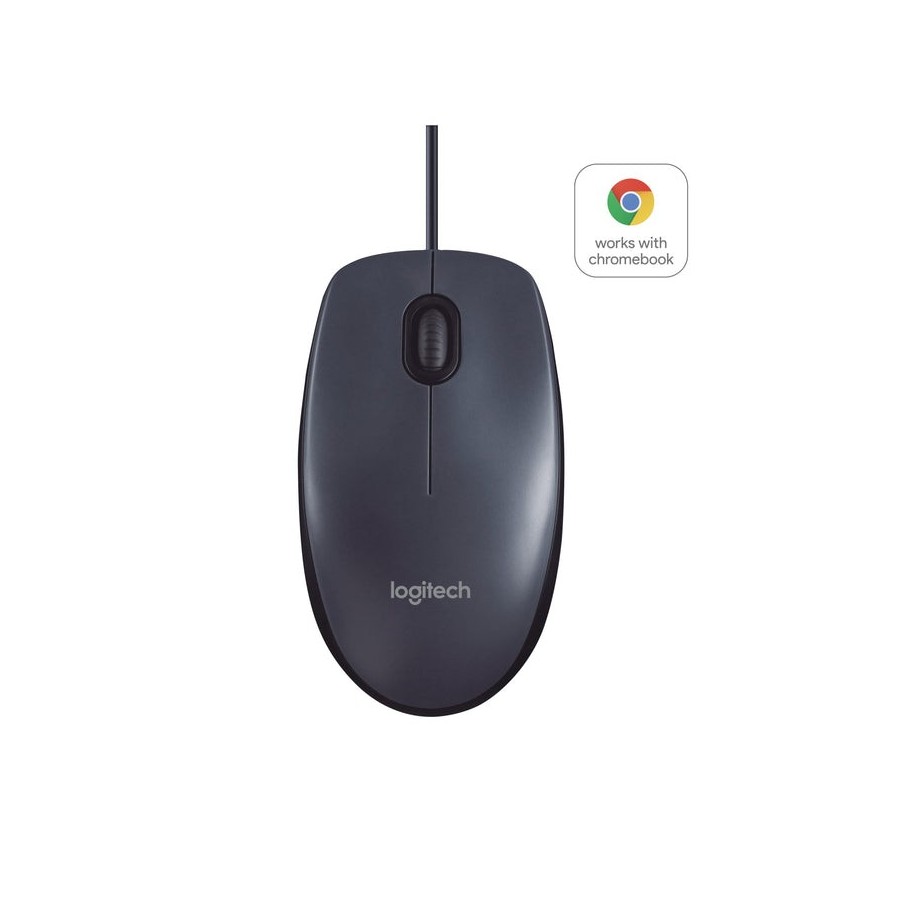Ratón logitech b100 cable usb negro 910-003357