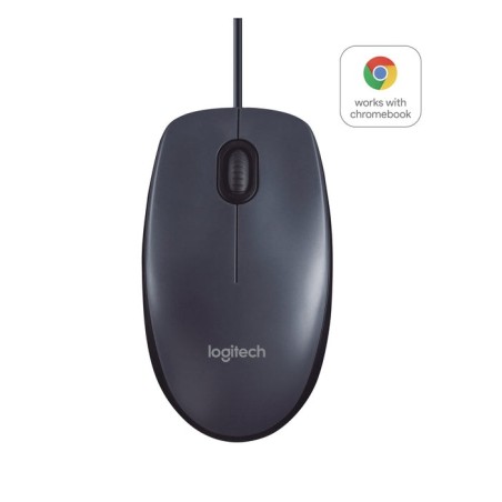 Ratón logitech b100 cable usb negro 910-003357