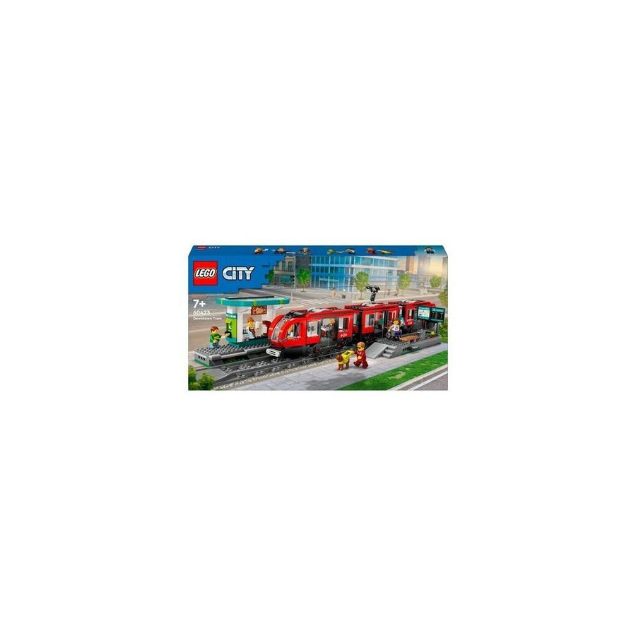 Lego 60423 city tranvía con parada, juguete de construcción 60423