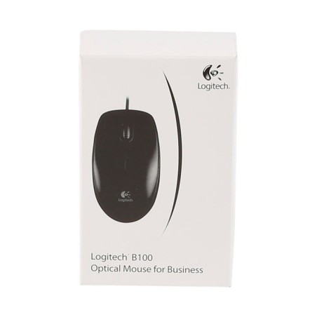 Ratón logitech b100 cable usb negro 910-003357