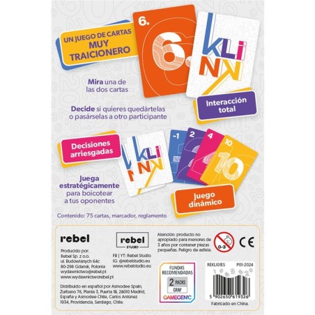 Juego de mesa klink